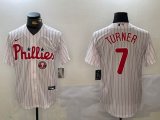 Nike Philadelphia Phillies #7 Trea Turner white majestic baseball jersey 01