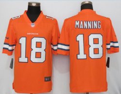 Nike Denver Broncos 18 Manning Navy Orange Color Rush Limited Jersey