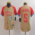 Youth American League #5 Corey Seager Nike Cream 2024 MLB All-Star Game Limited Player Jersey 02