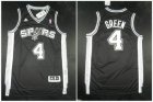 Adidas San Antonio Spurs GREEN 4# black NBA Jerseys