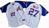 Men's Atlanta Braves Ronald 27# Austin Riley Nike White City Connect Limited Player Jersey