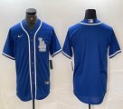 Nike Los Angeles Dodgers blank blue MLB baseball Jersey Joint name -BD