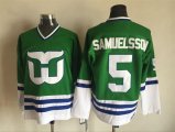 Hartford Whalers #5 Samuelsson green CCM hockey Jersey