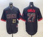 Nike Cincinnati Reds #27 Jake Fraley black majestic mlb jerseys city version-BD 01