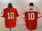 Denver Broncos #10 Bo Nix Nike Orange white Vapor F.U.S.E. Limited Jersey