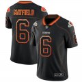 Browns #6 Baker Mayfield black fashion Nike Color Rush Limited Jerseys