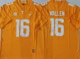 Tennessee Volunteers #16 Morgan Wallen yellow college jerseys