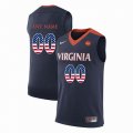 Custom Virginia Cavaliers blue college basketball jersey-1