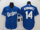 Nike Los Angeles Dodgers #14 Enrique Hernandez Blue majestic baseball jersey