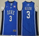 Duke Blue Devils Garyson Allen 3 V Neck College Basketball Elite Jersey - Blue