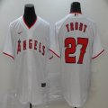 Nike Los Angeles Angels #27 Mike Trout White majestic baseball Jersey