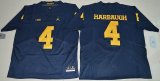 2016 Jordan Brand Michigan Wolverines Jim Harbaugh 4 College Football Elite Jersey - Navy Blue