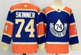 Edmonton Oilers #74 Stuart Skinner blue Ice Hockey jerseys-PD