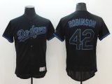 Los Angeles Dodgers #42 Jackie Robinson black Flexbase Authentic Collection Jersey