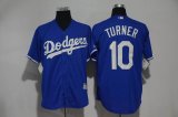 Los Angeles Dodgers #10 Justin Turner blue baseball jerseys