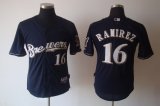 MLB Jerseys Milwaukee Brewers RAMIREZ 16 Dark Blue