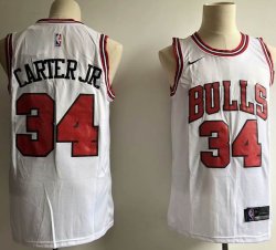 Nike Chicago Bulls Nike Chicago Bulls #34 Wendell Carter Jr. white basketball jersey