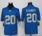 Nike Detroit Lions 20 B.Sanders Nike Blue 2017 Throwback Retired Player Vapor Untouchable Limited Jersey