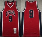 USA Olympic Edition #9 #9 Michael Jordan red NBA basketball Jersey-XD