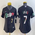 Youth 2023 World Cup Mexico #7 Julio Urias black majestic baseball jerseys 21