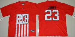 2016 Ohio State Buckeyes Lebron James 23 College Football Alternate Elite Jersey - Red