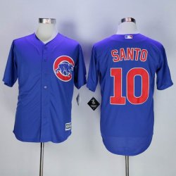 Chicago Cubs #10 Ron Santo Blue baseball Jerseys