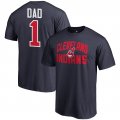 Men's Cleveland Indians Fanatics Branded Navy 2018 Father's Day Number 1 Dad T-Shirt