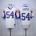 Blue Mountain State #54 Thad Castle White Stitched Football Jersey