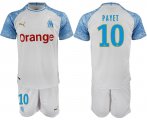 2018-2019 Olympique de Marseille club #10 PAYET white soccer jersey home