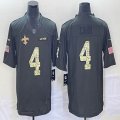 Nike New Orleans Saints #4 Derek Carr black Color Rush Limited Jersey-Special funds 04