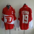 New Detroit Red Wings Steve Yzerman #19 red ice hockey jersey C patch