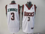 Milwaukee Bucks JENNINGS 3 white nba jerseys