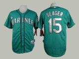 Seattle Mariners Kyle Seager #15 green mlb baseball jersey