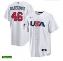 2023 World Cup #46 Goldschmidt white USA majestic baseball jerseys