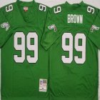 Philadelphia Eagles #99 Jerome Brown throwback Green NFL Football Jerseys-PNS