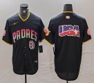 Nike San Diego Padres blank black baseball jersey Joint Name 04