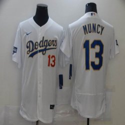 Customized Nike Los Angeles Dodgers #13 Max Muncy white white Flexbase Authentic Collection Jersey-BD