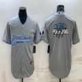 Nike Carolina Panthers blank gray baseball jerseys Joint name-BD 01