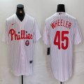 Nike Philadelphia Phillies #45 Zack Wheeler white majestic baseball jersey 02