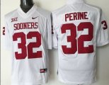 2015 Oklahoma Sooners #32 Samaje Perine white College Football Jersey