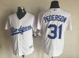 Los Angeles Dodgers #31 Joc Pederson white Majestic baseball Jersey