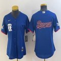 Youth Nike Texas Rangers blank blue majestic baseball jerseys city version