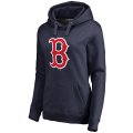 Boston Red Sox Women's Team Color Primary Logo Pullover Hoodie - Navy