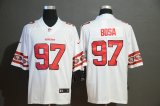 49ers #97 Nick Bosa nike white Color Rush Limited Jersey with Sleeve label