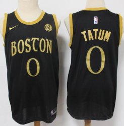 Nike Boston Celtics 0 Jayson Tatum black nba basketball jersey-S8