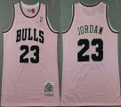 Chicago Bulls #23 Michael Jordan pink throwback basketball jersey-TY