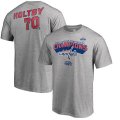 Men's Washington Capitals Braden Holtby Fanatics Branded Heather Gray 2018 Eastern Conference Champions Name & Number T-Shirt