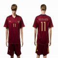 2015-2016 Russia national team KERZHAKOV #11 red soccer jersey home