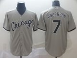 Chicago White Sox 7 Tim Anderson gray majestic baseball jersey