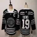 Women Adidas Chicago Blackhawks 19 Jonathan Toews black Winter Ice hockey Jersey